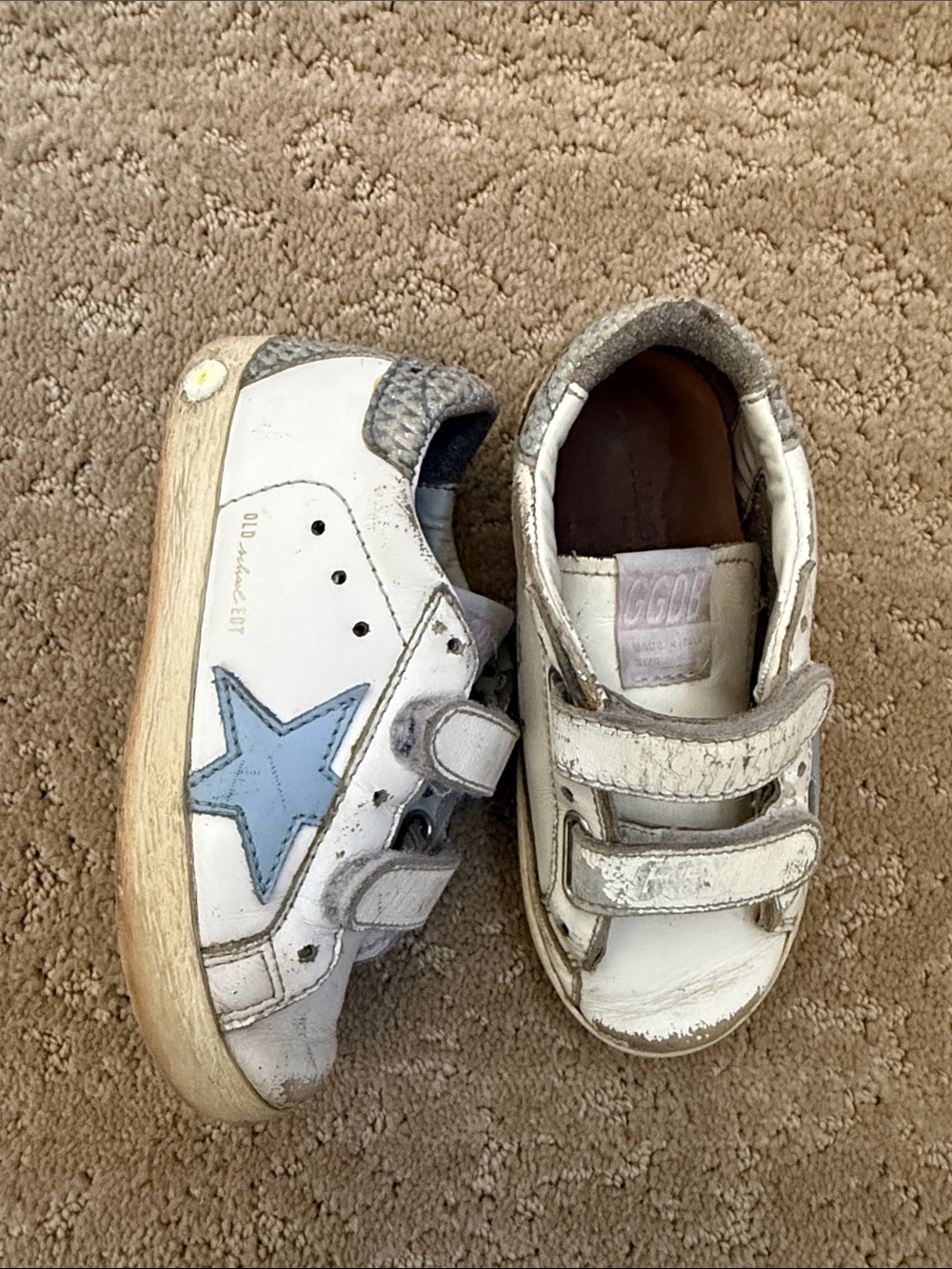 Golden goose GGDB Old school edition, blue star with silver glitter 26